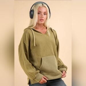 Very J Olive Green Hoodie